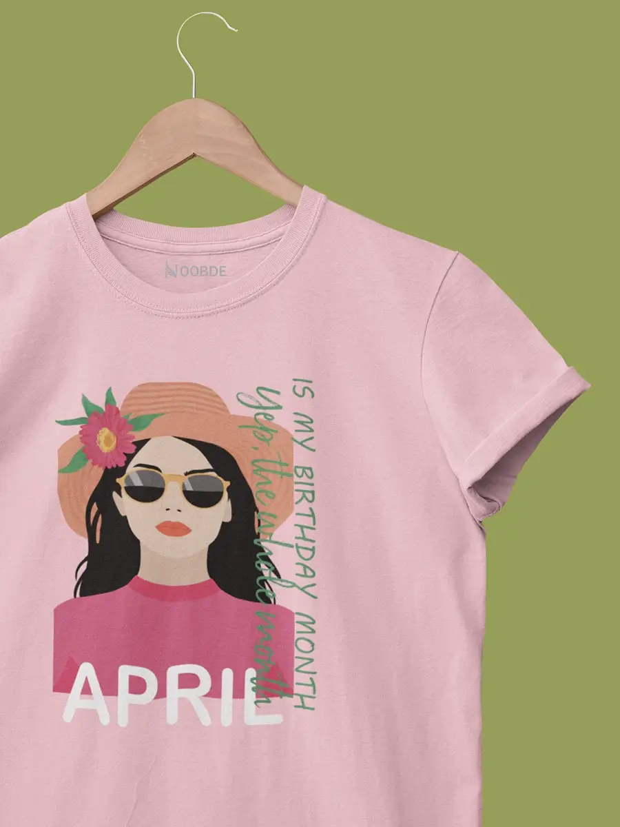 onion pink birth t shirt for april